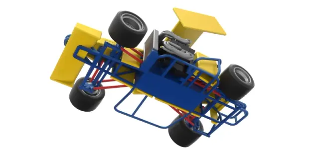 Supermodified front engine Winged race car V2 Scale 1:25 — Image 3 of 30