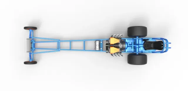 Front engine dragster with double supercharged V8 Scale 1:25 — Фото 8 из 31