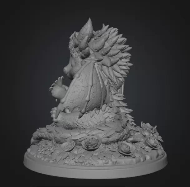 Cute Flower Dragon STL File 3D Print — Фото 8 из 12