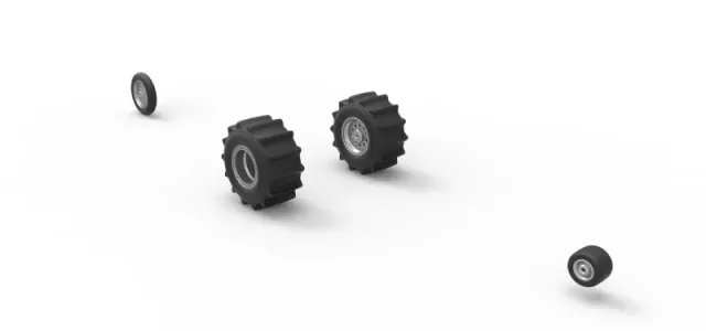 Wheel Set of Top fuel Dirt dragster trike Sale 1:25 — Фото 6 из 13