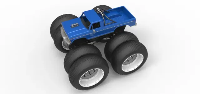 Diecast vintage Monster Truck with double wheels Scale 1:25 — Image 2 of 28