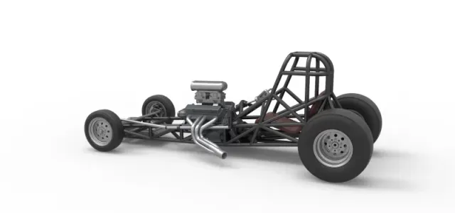 Vintage Front engine dragster Base Version 4 Scale 1:25 — Фото 12 из 26