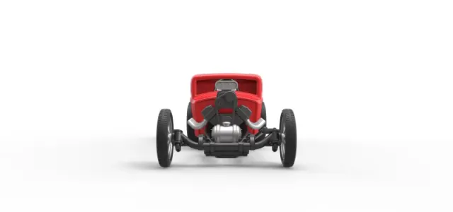 Front engine old school dragster with shell Scale 1:25 — Фото 5 из 30
