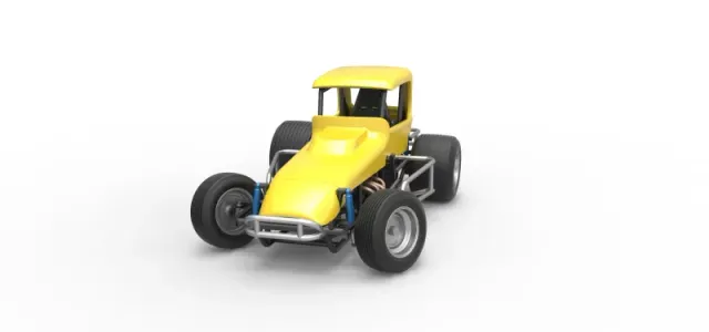 Vintage Sprint car while turning Version 2 Scale 1:25 — Фото 3 из 29