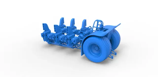 Diecast Pulling tractor with 6 engines V8 Scale 1:25 — Фото 21 из 31