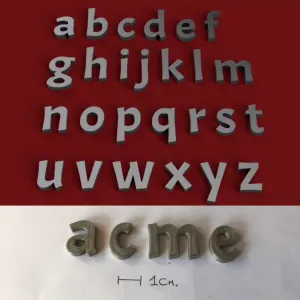 ACME lowercase 3D letters STL file