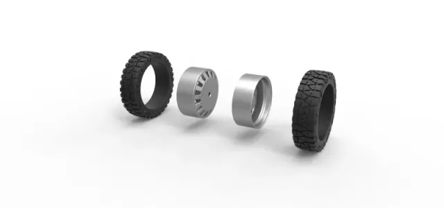 Diecast Rear semi wheel for pickup Version 16 Scale 1:25 — Фото 9 из 12