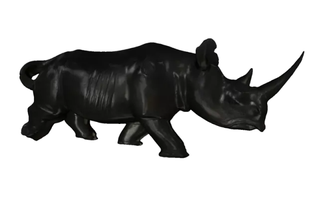 Wooden Rhino African Figure — Image 2 of 3