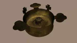 Candlestick from cartridge of projectile