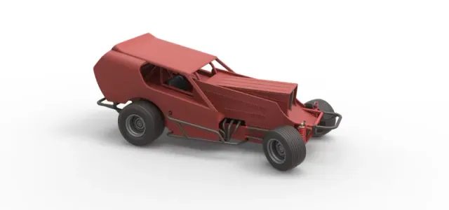 Vintage Dirt Modified stock car Version 4 while turning 1:25 — Фото 24 из 31