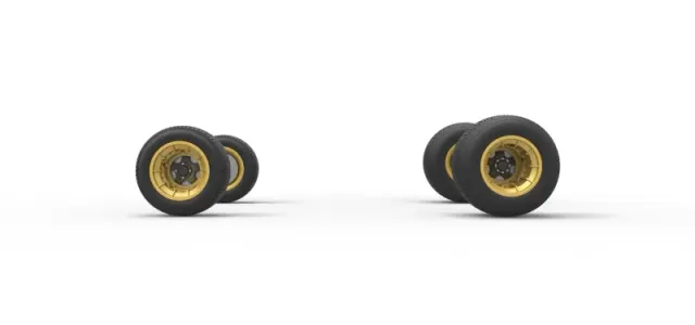Wheel Set of Vintage Dirt Supermodified stock car Scale 1:25 — Image 5 of 12