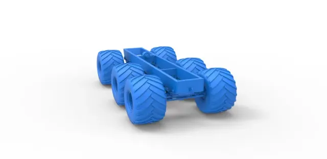 Diecast old school monster truck chassis 6x6 Scale 1:25 — Фото 23 из 31