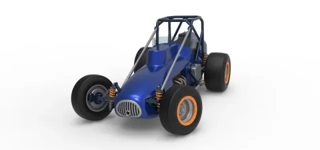Dirt Silver Crown Champ car while turning Scale 1:25 — Фото 5 из 30