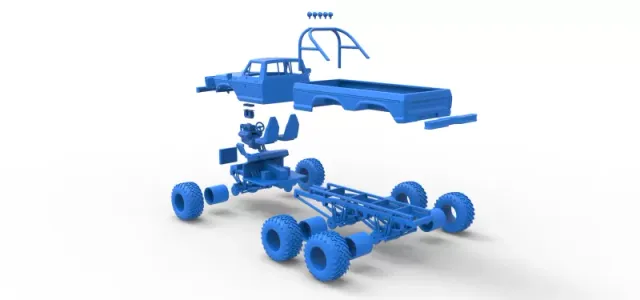 Diecast Monster Truck 6x6 concept Scale 1:25 — Фото 24 из 25