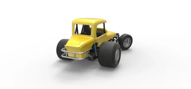 Vintage Sprint car while turning Version 2 Scale 1:25 — Фото 16 из 29