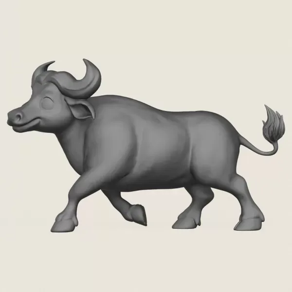 Buffalo Toy Print Ready 3D Model — Фото 3 из 5