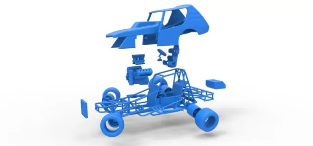 Vintage Northeast Dirt Modified stock car while turning 1:25 — Фото 29 из 31