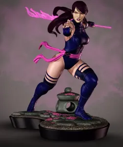 X-Men Psylocke Standalone 3D Printed Statue STL Model