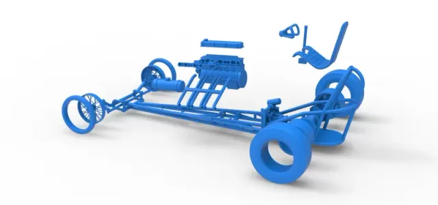 Vintage Front engine dragster Base Version 6 Scale 1:25 — Image 29 of 30