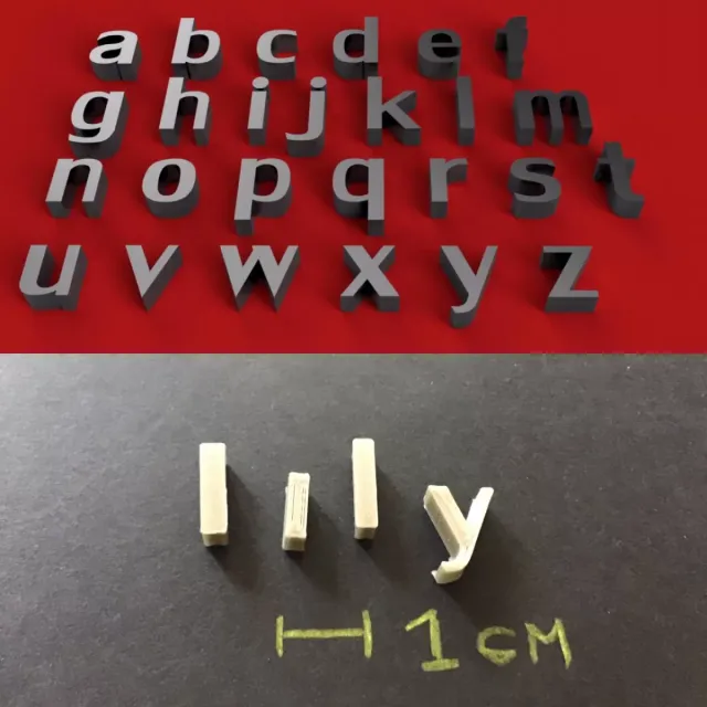 LILY Font lowercase 3D letters STL file — Фото 6 из 6