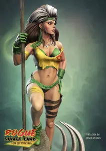 Rogue Savage Lands Warrior Print Model 3D STL
