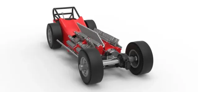 Vintage AWD Dragster Version 2 Scale 1:25 — Фото 26 из 30