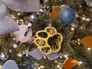 Cairo Pet Dog Paw Print Christmas Ornament Decoration