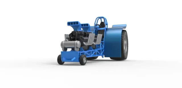 Diecast Pulling tractor with 2 engines V8 Scale 1:25 — Фото 4 из 31