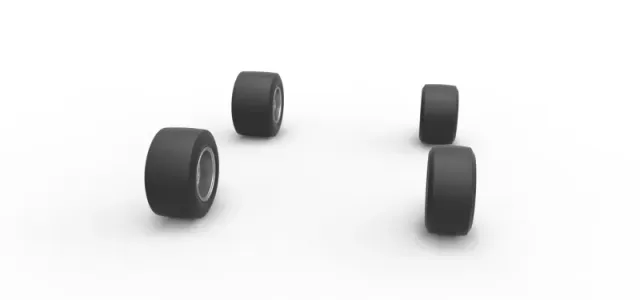 Wheel set of Pavement 600 Micro sprint car Scale 1:25 — Image 3 of 10
