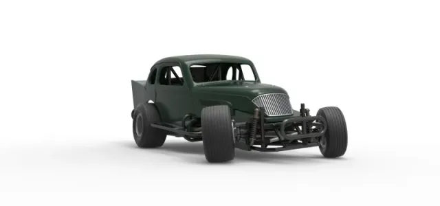Vintage Dirt Modified stock car while turning Scale 1:25 — Image 27 of 30