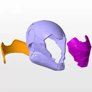 RCENB AnTHem Helmet 3D Printed Replica
