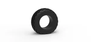 Offroad tire 28 deflated Scale 1:25