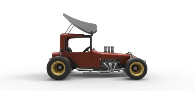 Vintage Winged Supermodified stock car Scale 1:25 — Фото 22 из 31