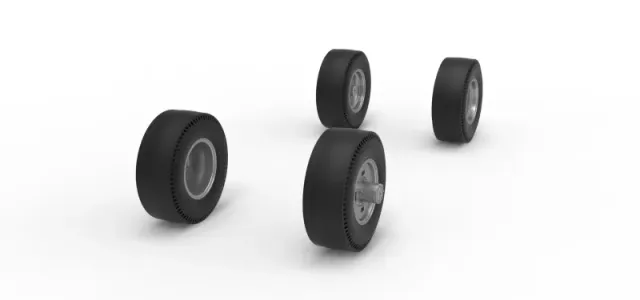 Wheel Set of Vintage AWD dragster Scale 1:25 — Image 3 of 12