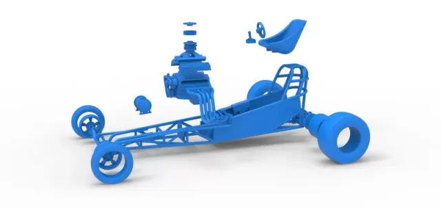 Vintage Front engine dragster Base Version 5 Scale 1:25 — Фото 16 из 19