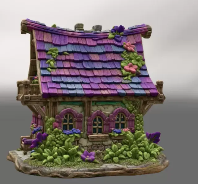 Enchanted Bloom Cottage STL File for 3D Printing — Image 7 of 13