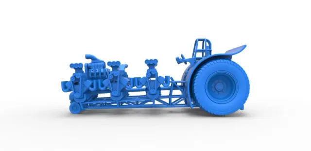 Diecast Pulling tractor with 7 engines V8 Scale 1:25 — Фото 18 из 30