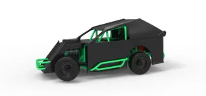 Mod Lite Race car while turning Scale 1:25