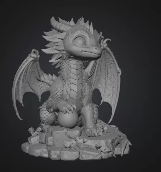 Blossom Baby Dragon STL File for 3D Print — Фото 14 из 15