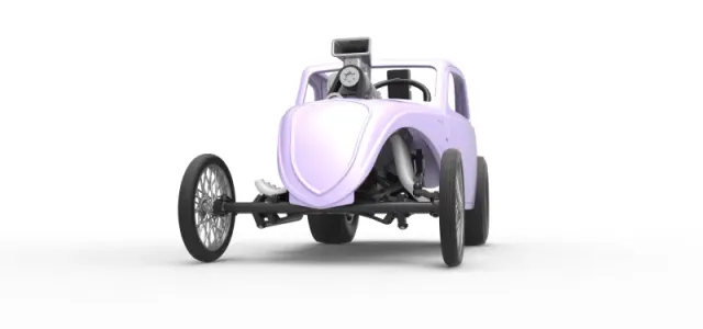 Front engine old school dragster with shell V10 Scale 1:25 — Фото 6 из 26