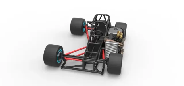 Supermodified front engine race car Base Version 2 Scale 1:25 — Фото 5 из 31