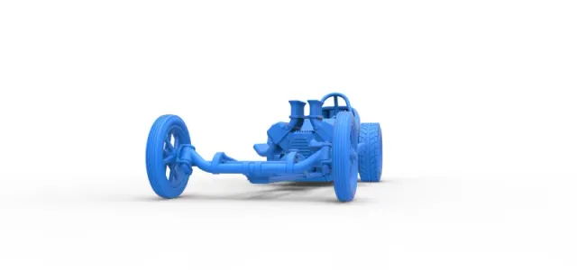 Front engine old school dragster with shell Version 5 1:25 — Фото 15 из 31