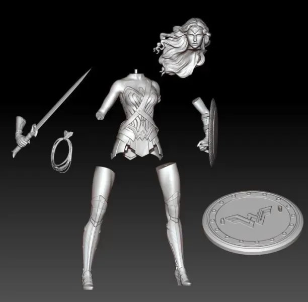 Wonder Woman Gal Gadot STL print 3D — Фото 5 из 6