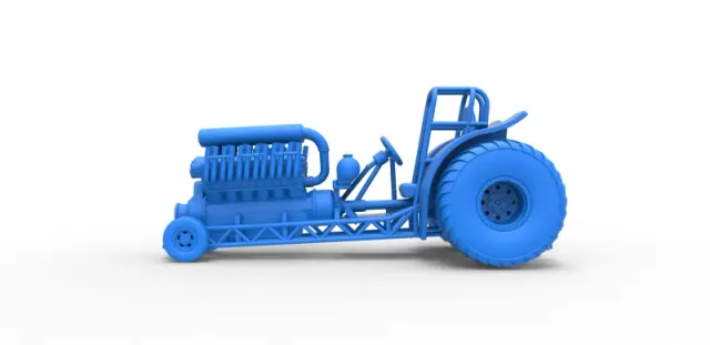 Diecast Mini Rod pulling tractor with V12 engine Scale 1 to 25 — Фото 18 из 31