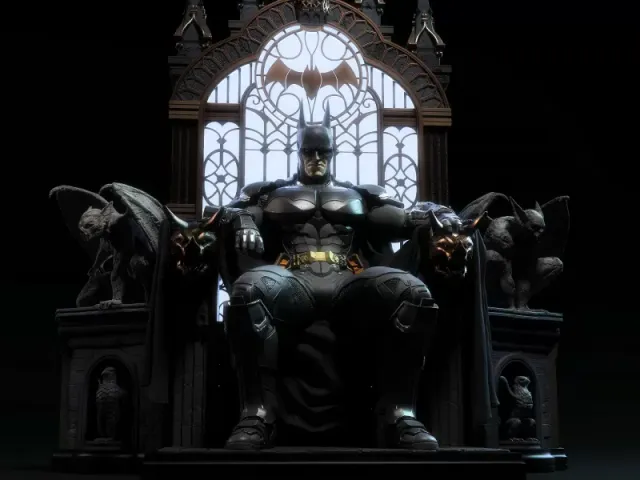 Batman On Throne Fanart STL File For 3D Print — Фото 10 из 25