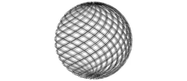 Wireframe Shape Geometric Twisted Sphere — Фото 3 из 6