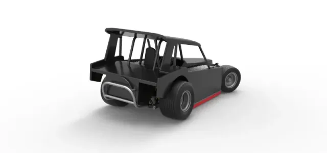 Vintage Dirt Modified stock car V6 while turning Scale 1:25 — Фото 18 из 31