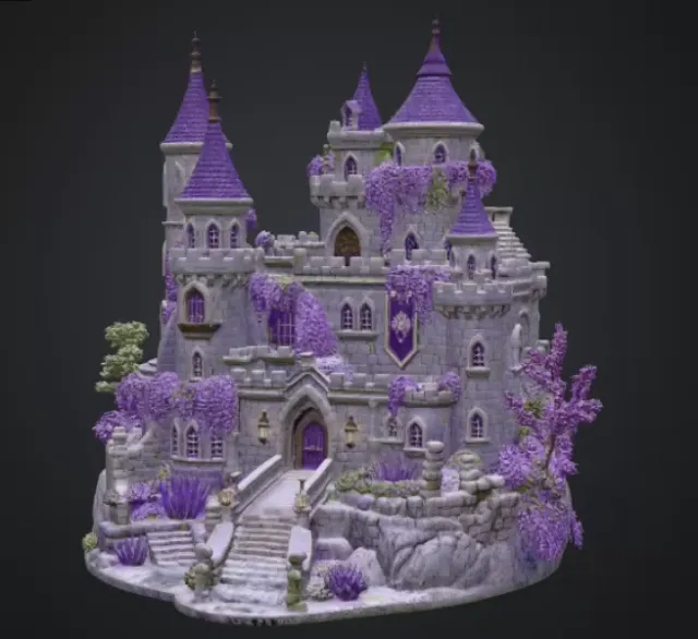 Lavender Bloom Castle STL File for 3D Print — Фото 7 из 15
