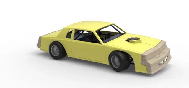 Vintage Dirt late model race car while turning Scale 1:25 — Image 24 of 30