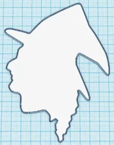 Halloween Witches Face Head Silhouette